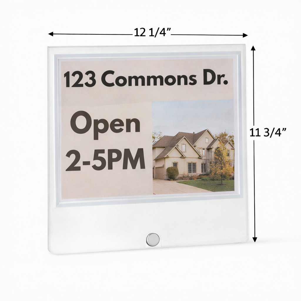 Sign Rider-Single Magnet Double-Sided 8.5” x 11” Inserts for A-Frame Metal Frame Sign with clamp