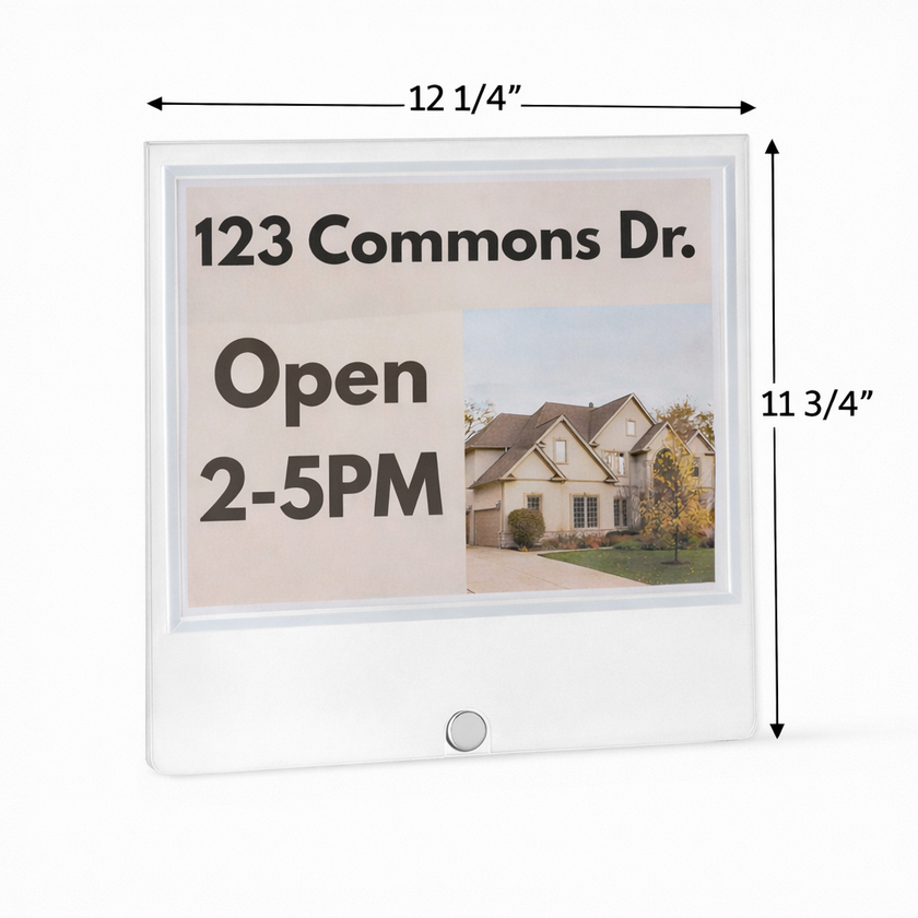 Sign Rider-Single Magnet Double-Sided 8.5” x 11” Inserts for A-Frame Metal Frame Sign with clamp