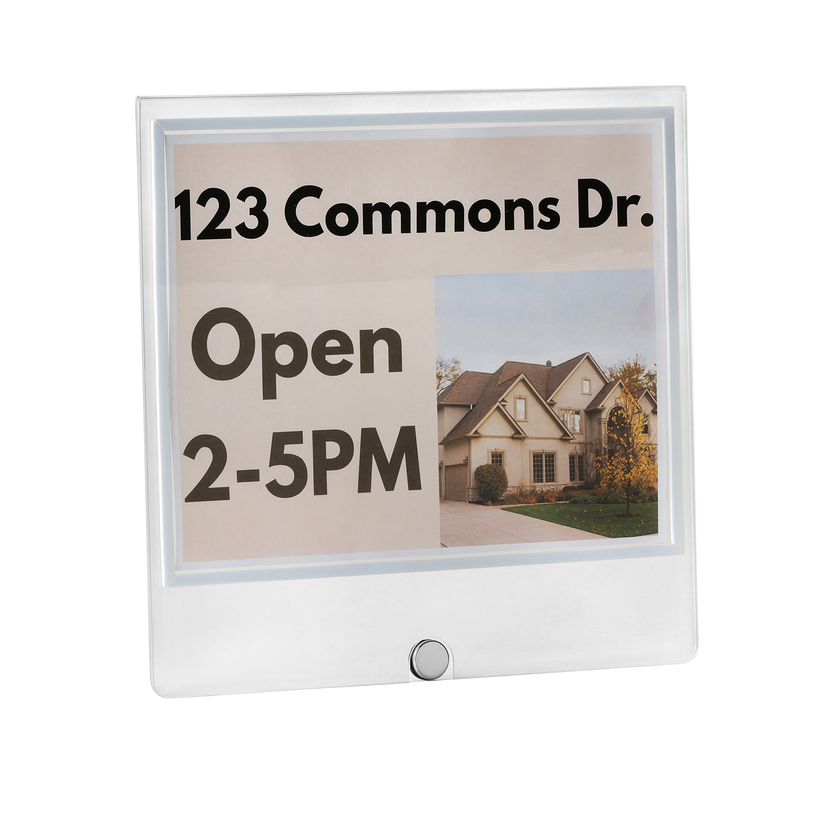 Sign Rider-Single Magnet Double-Sided 8.5” x 11” Inserts for A-Frame Metal Frame Sign with clamp