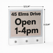 Real Estate Acrylic Sign Rider- for Sign Post Triple Magnet with Self-Adhesive Metal Flat Plate