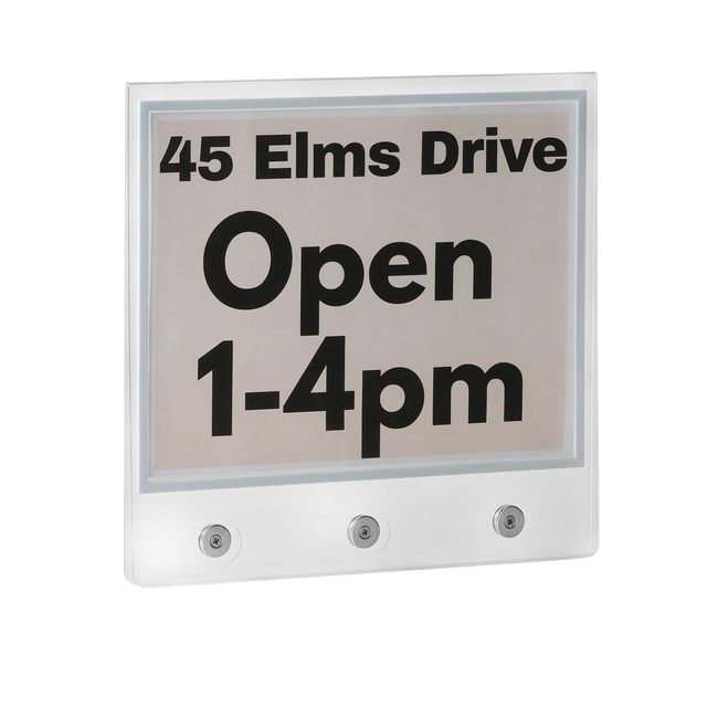 Magnetic Acrylic Sign Holder for Sign Post and H-Frame, Metal Plate Included