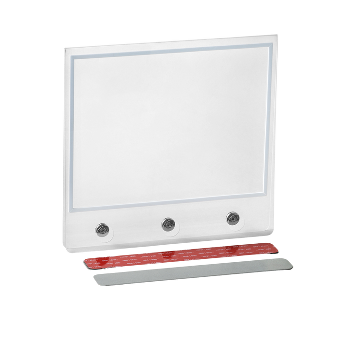 Real Estate Acrylic Sign Rider- for Sign Post Triple Magnet with Self-Adhesive Metal Flat Plate