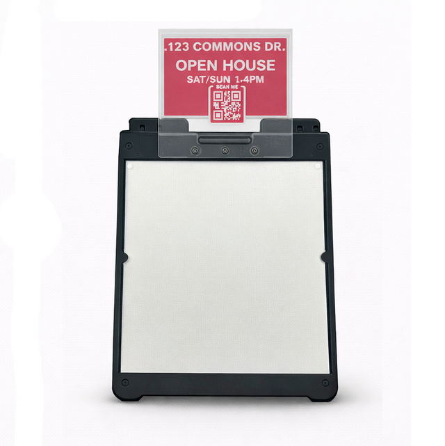 Magnetic Acrylic Sign Holder for Black Sidewalk/Sandwich A-Frame, Metal Plate Included