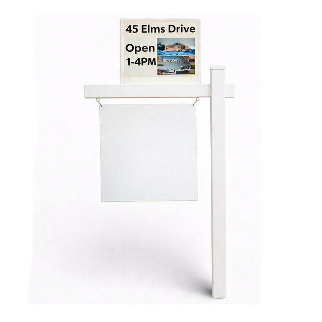 Real Estate Acrylic Sign Rider- for Sign Post Triple Magnet with Self-Adhesive Metal Flat Plate