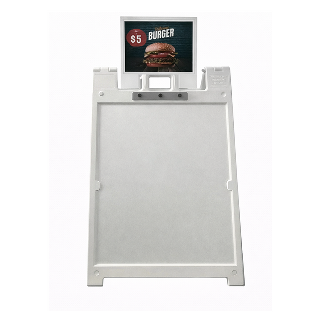 Magnetic Acrylic Sign Holder for White Sidewalk/Sandwich A-Frame, Metal Plate Included