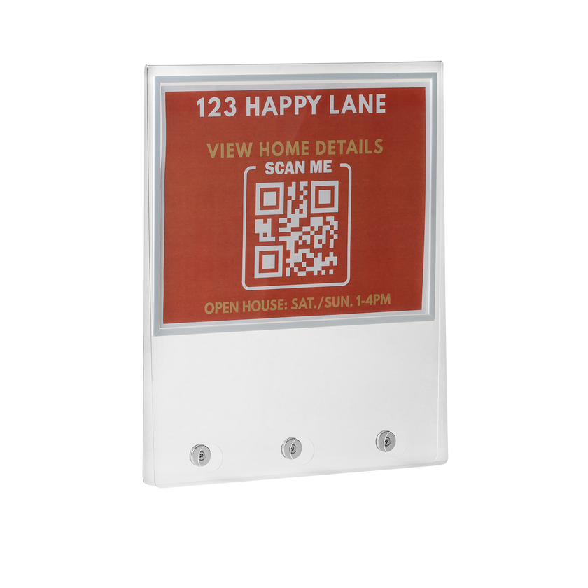 Sign Rider Holds 8.5” x 11” Inserts Double-Sided for A-Frame PVC 24x24 and 18x24