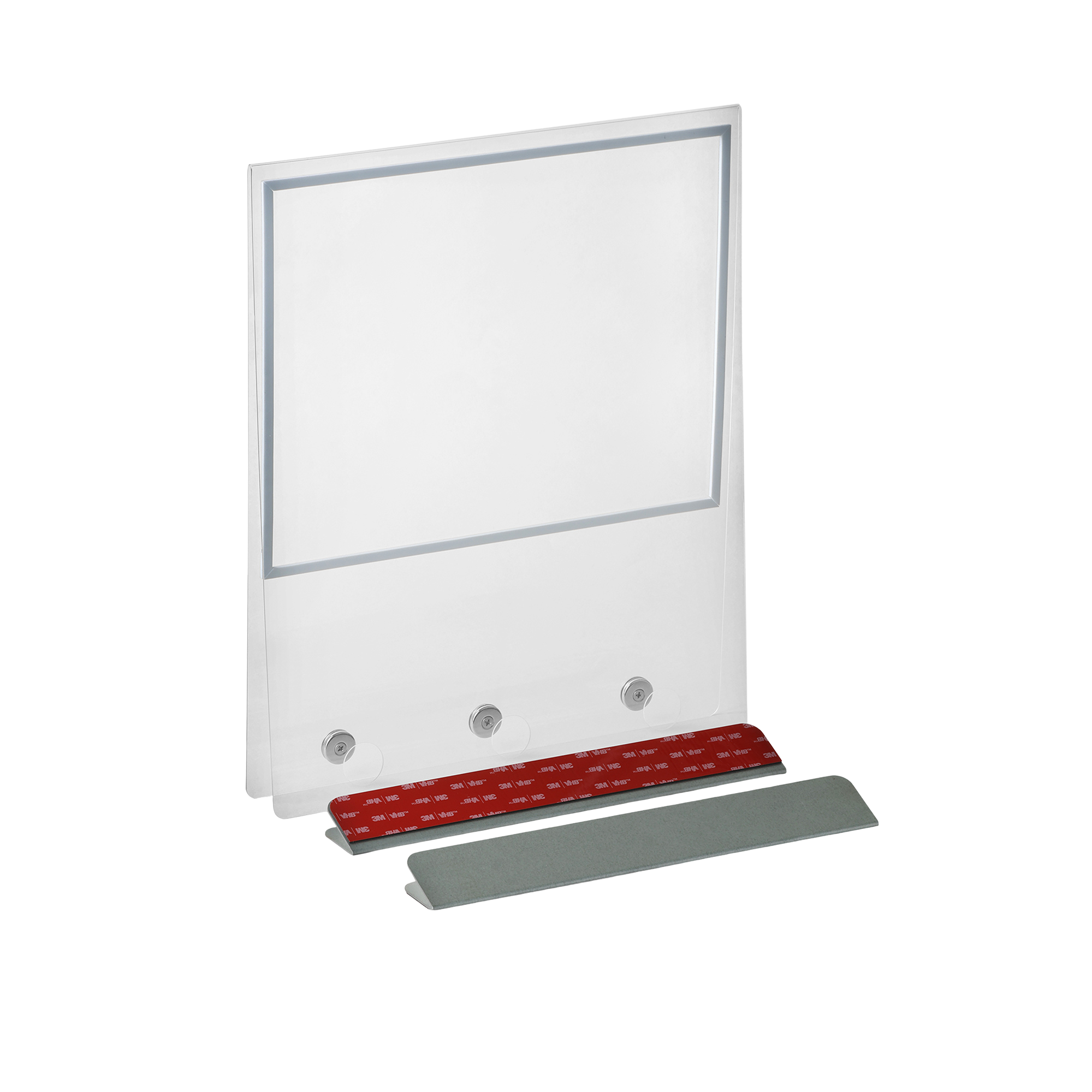 Real Estate Acrylic Sign Rider- Triple Magnet with Self-Adhesive Metal Angle Plate for Generic Open House Signs